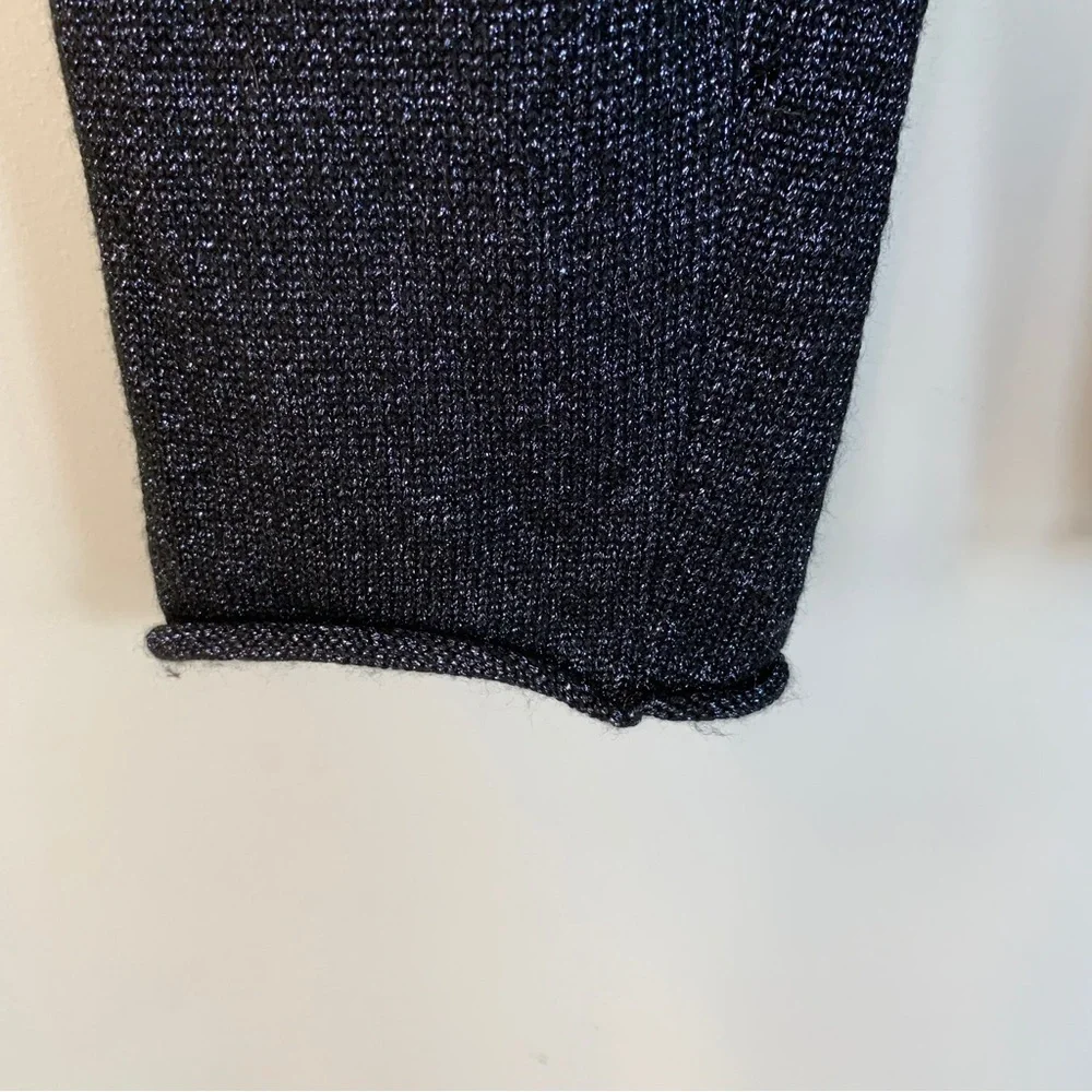 Anthropologie Toulouse Navy Shimmer Knit Pants‎ Size L
